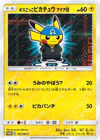 Pretend Boss Pikachu Team Aqua